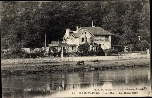 Ak Saint Jean les Deux Jumeaux Seine et Marne, La Roseraie