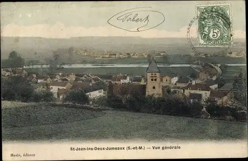 Ak Saint Jean les Deux Jumeaux Seine et Marne, Panorama