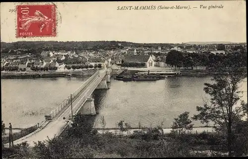 Ak Saint Mammès Seine et Marne, Panorama