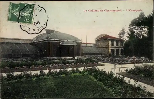 Ak Saint Ouen sur Morin Seine et Marne, Le Chateau de Charnesseuil, L'Orangerie