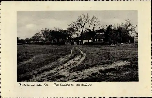 Ak Oostvoorne aan Zee Südholland, Het huisje in de duinen