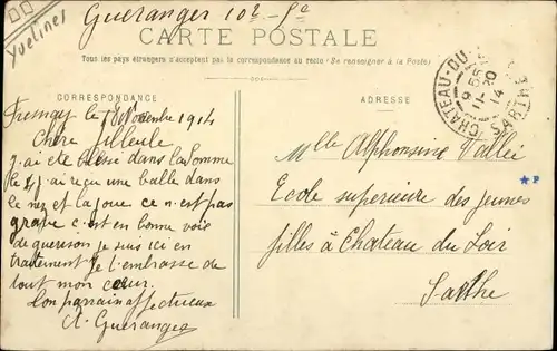 Ak Aulnay sur Mauldre Yvelines, Pont sur la Mauldre