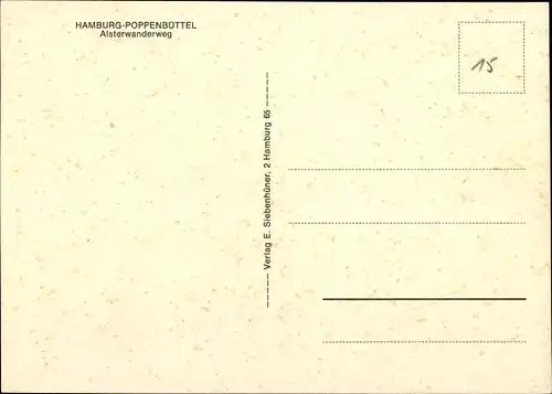Ak Hamburg Wandsbek Poppenbüttel, Schleuse, Alsterwanderweg