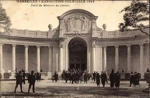 Ak Marseille Bouches du Rhône, Exposition Coloniale 1922, Palais du Ministere des Colonies