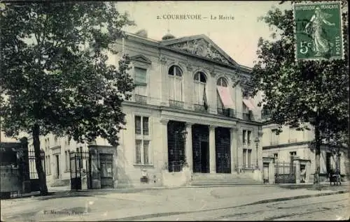 Ak Courbevoie Hauts de Seine, La Mairie