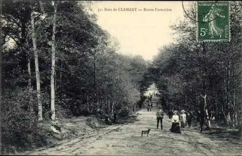 Ak Clamart Hauts de Seine, Route Forestiere