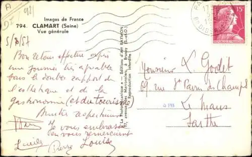 Ak Clamart Hauts de Seine, Vue generale