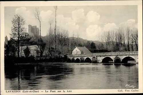 Ak Lavardin Loir et Cher, Le Pont sur le Loir