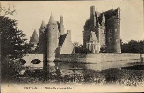 Ak Lassay sur Croisne Loir et Cher, Chateau du Moulin