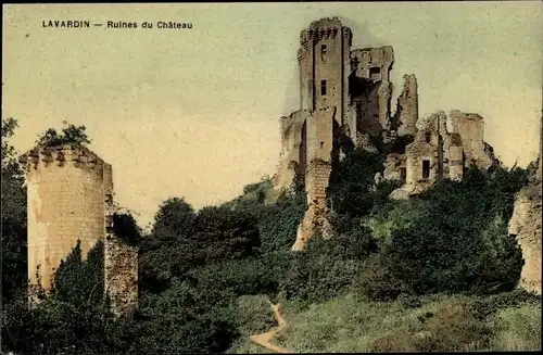 Ak Lavardin Loir et Cher, Ruines du Chateau