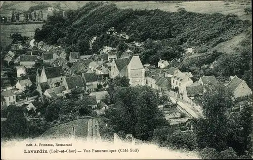 Ak Lavardin Loir et Cher, Vue panoramique, cote sud