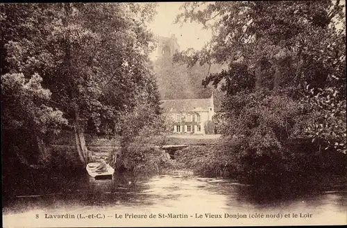 Ak Lavardin Loir et Cher, Le Prieure de St Matrtin, le vieux Donjon, cote nord