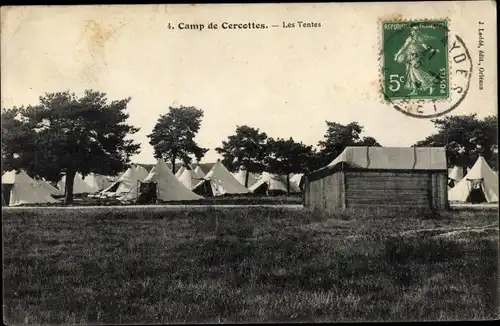 Ak Cercottes Loiret, Les Tentes