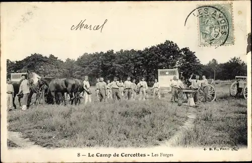 Ak Cercottes Loiret, Le Camp, Les Forges