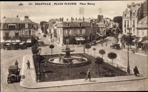 Ak Deauville Calvados, Place Morny