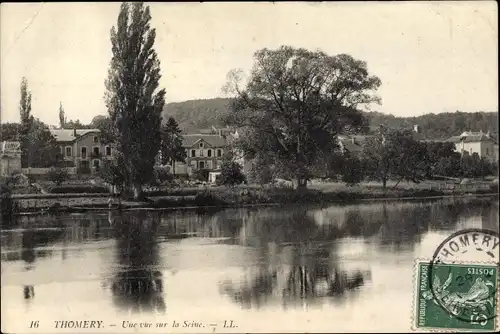 Ak Thomery Seine et Marne, Flusspartie