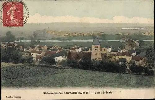 Ak Saint Jean les Deux Jumeaux Seine et Marne, Panorama