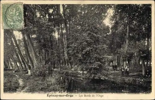 Ak Epinay sur Orge Essonne, Les Bords de l'Orge