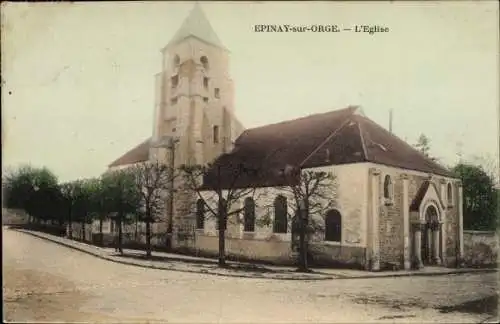 Ak Epinay sur Orge Essonne, L'Eglise