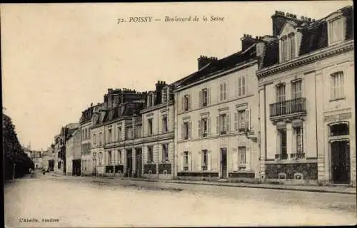 Ak Poissy Yvelines, Boulevard de la Seine