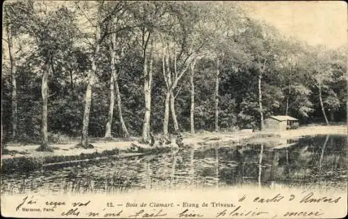 Ak Clamart Hauts de Seine, Etang de Trivaux