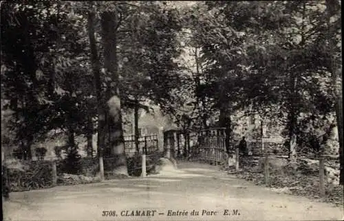 Ak Clamart Hauts de Seine, Entree du Parc