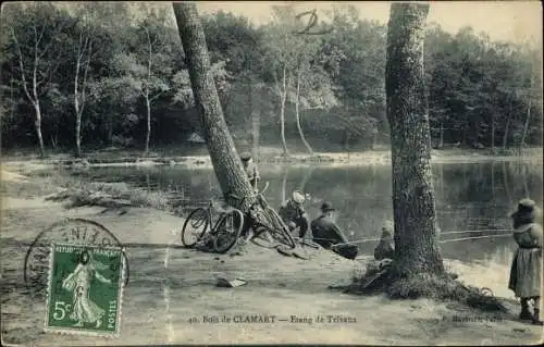 Ak Clamart Hauts de Seine, Etang de Trivaux