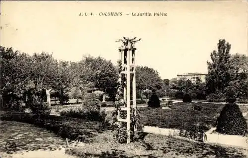 Ak Colombes Hauts de Seine, Le jardin public