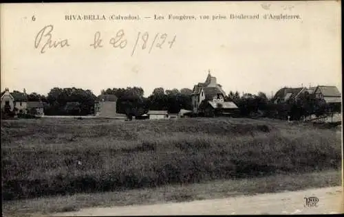 Ak Riva Bella Calvados, Les Fougeres, Vue prise Boulevard d'Angleterre