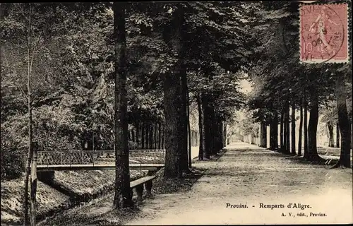 Ak Provins Seine et Marne, Remparts d'Aligre