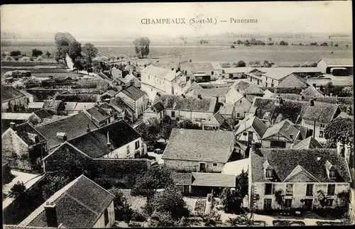 Ak Champeaux Seine et Marne, Panorama