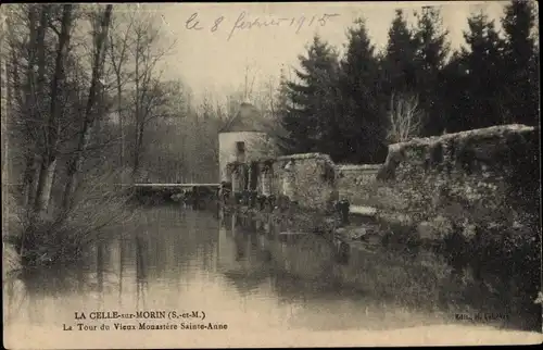 Ak La Celle sur Seine Seine-et-Marne, Le Tour du Vieux Monastere Sainte Anne