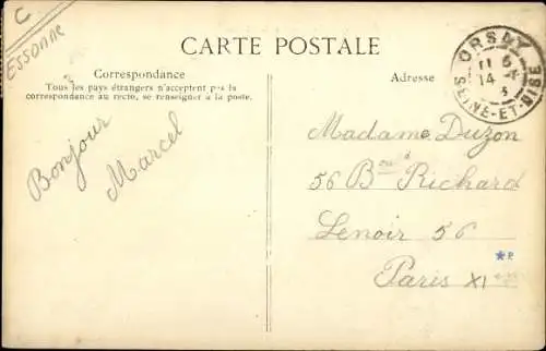 Ak Orsay Essonne, Le Canal et le Viaduc