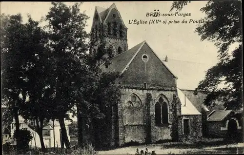 Ak Briis sous Forges Essonne, L'Eglise prise du Poutil