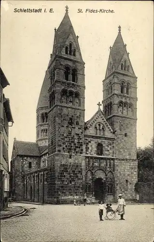 Ak Sélestat Schlettstadt Elsass Bas Rhin, St Fideskirche