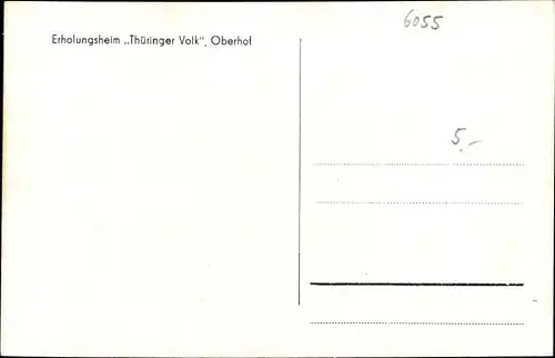 Ak Oberhof im Thüringer Wald, Erholungsheim Thüringer Volk, Außenansicht