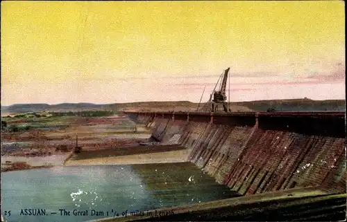 Ak Assuan Ägypten, The Great Dam