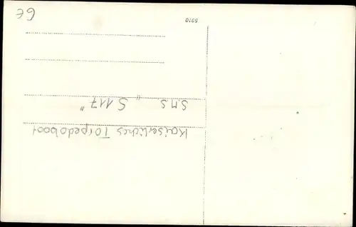 Ak Deutsches Kriegsschiff, Kaiserliche Marine, I. WK, Torpedoboot SMS S 117 in voller Fahrt