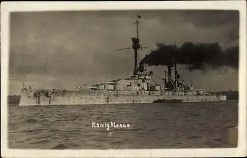 Ak Deutsches Kriegsschiff, Kaiserliche Marine, I. WK, Schlachtkreuzer der König Klasse