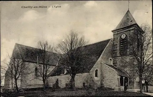 Ak Chailly en Biere Seine et Marne, L'Eglise