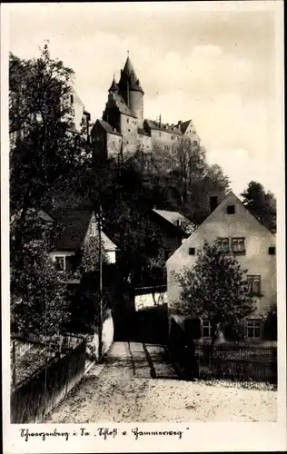 Ak Schwarzenberg im Erzgebirge Sachsen, Schloss, Hammerweg