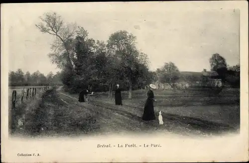 Ak Bréval Yvelines, La Foret, Le Parc