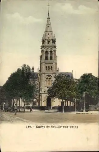 Ak Neuilly sur Seine Hauts de Seine, L'Eglise Saint Pierre