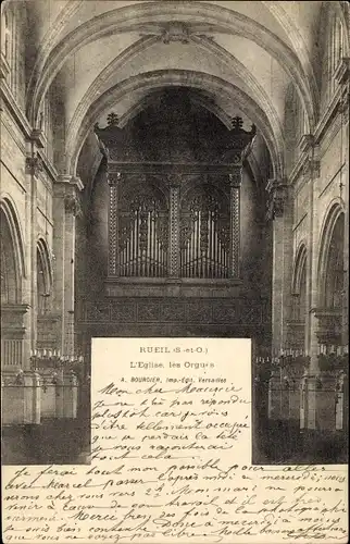 Ak Rueil Hauts-de-Seine, L'eglise, les Orgues