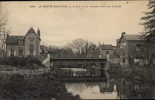 Ak Lamotte Beuvron Loir et Cher, Le nouveau pont sur le Canal