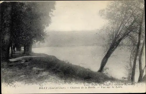 Ak Rilly sur Loire Loir et Cher, Chateau de la Borde, vue sur la Loire