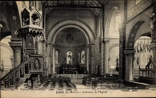 Ak Josnes Loir et Cher, Interieur de l'Eglise