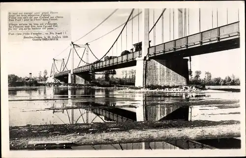 Ak Briaire Loiret, Le Pont, Chemin de fer, Les Bords de Loire