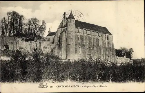 Ak Chateau Landon Seine et Marne, Abbaye de Saint Severin