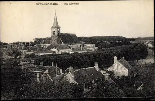 Ak Bray sur Seine Seine et Marne, Panorama